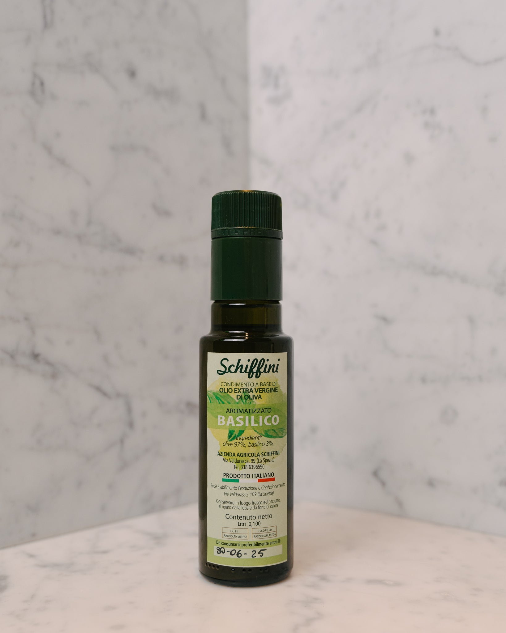 Olio EVO aromatizzato al basilico